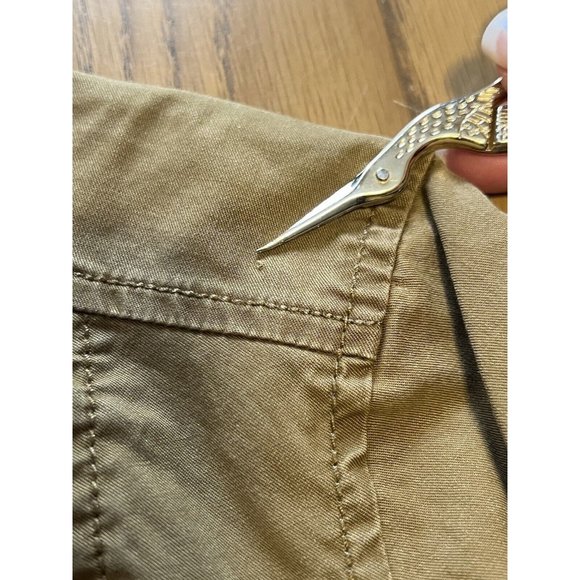 EILEEN FISHER Collared Lightweight Button Up Utility Jacket Small Greenish Brown - Picture 6 of 11